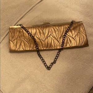 Small gold clutch